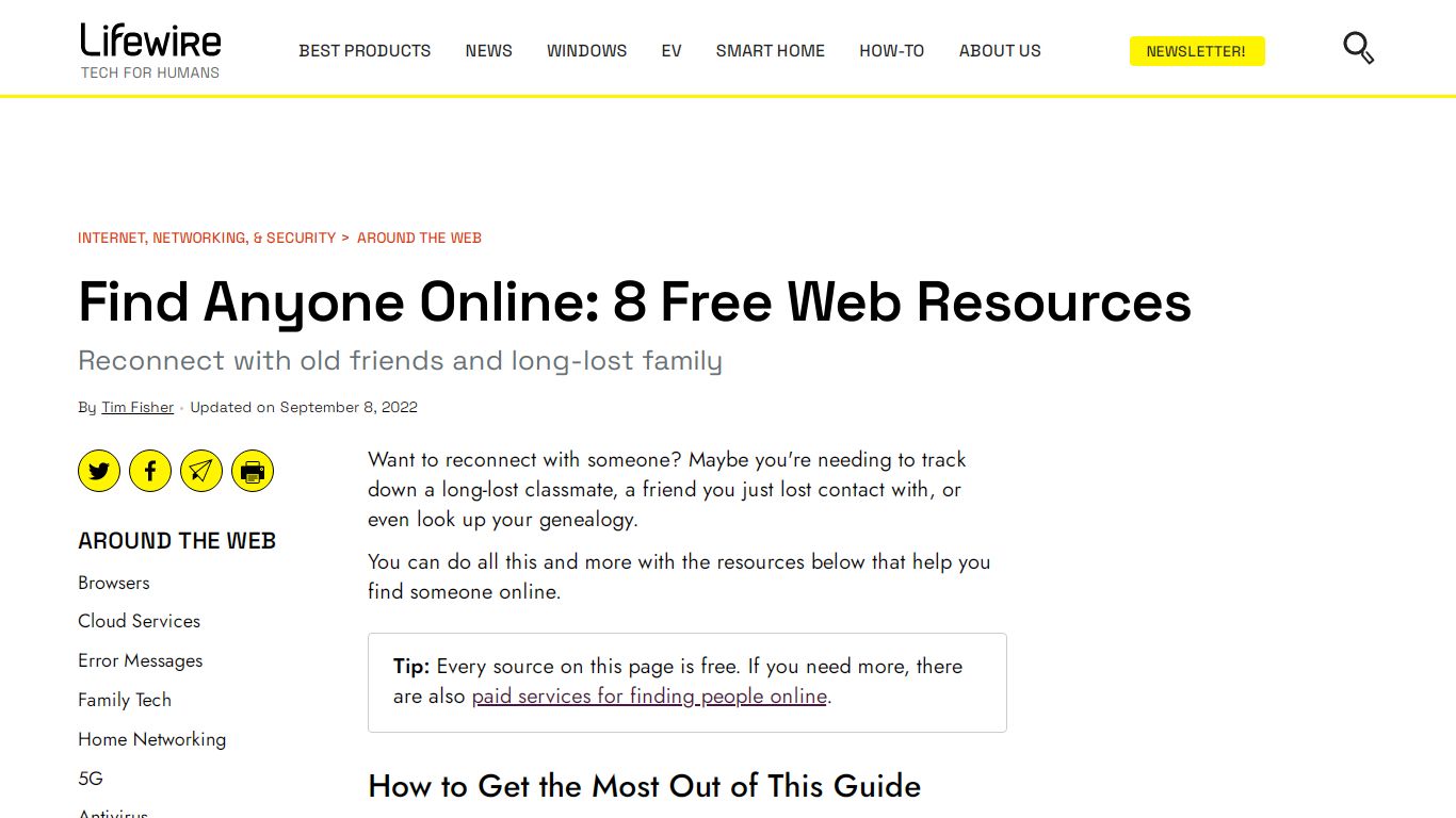 Find Anyone Online: 7 Free Web Resources - Lifewire
